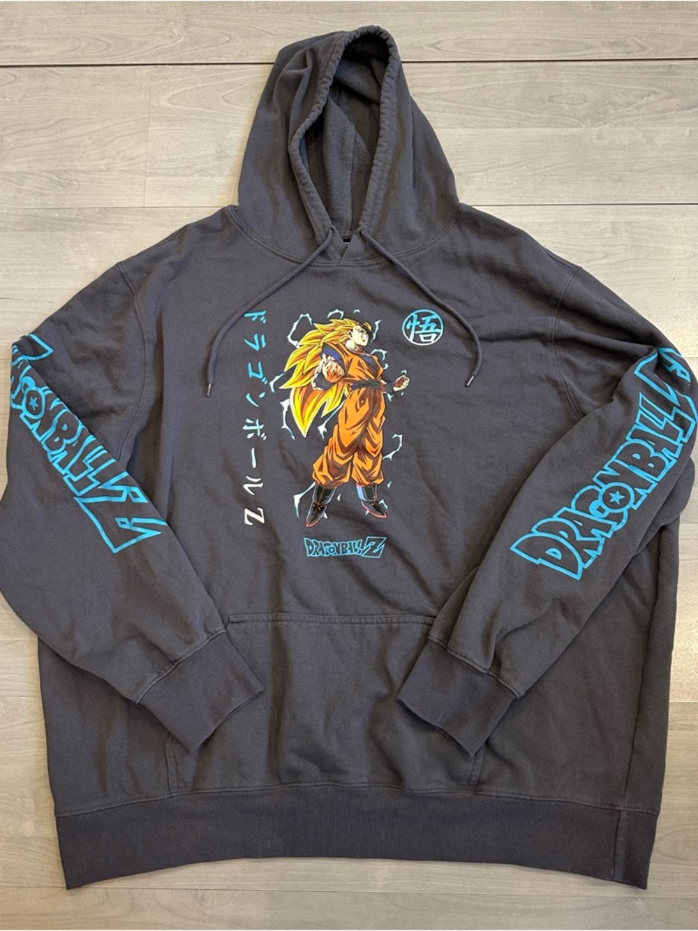 Dragon Ball Z Goku Hoodie 3XL Toei Animation Anime Graphic Pullover Sweatshirt